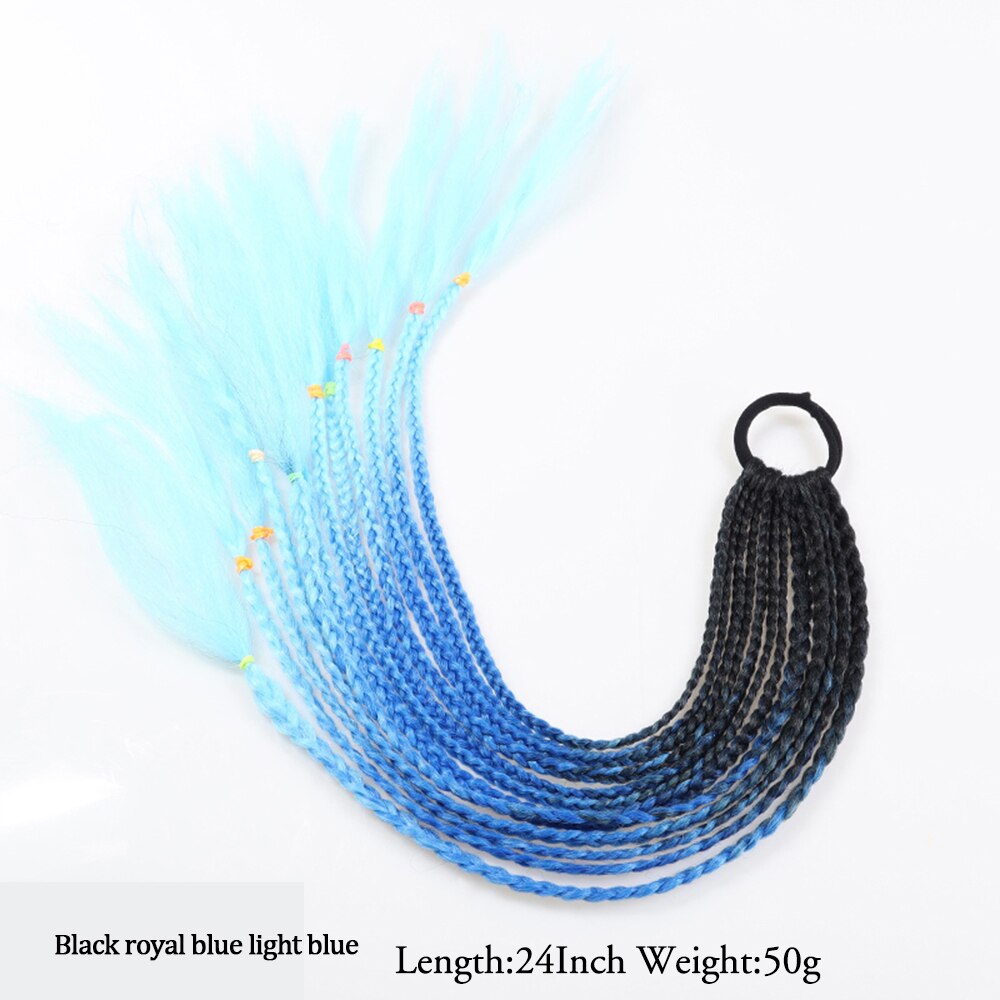 Synthetic Heat Resistant Braided Fishtail Fishbone Drawstring Ponytail Hairpiece Blonde Hair Extensions For Woman