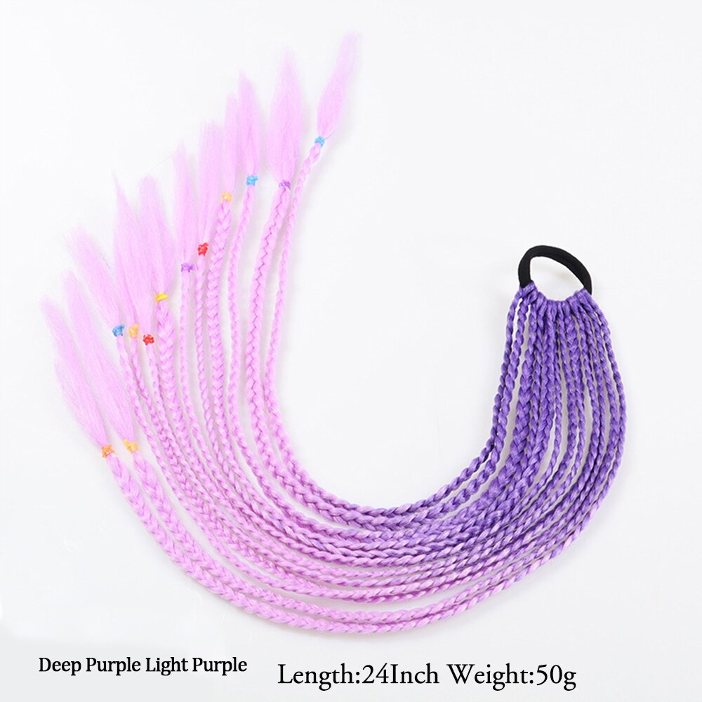 Synthetic Heat Resistant Braided Fishtail Fishbone Drawstring Ponytail Hairpiece Blonde Hair Extensions For Woman