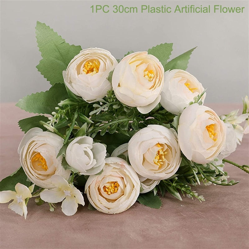 1PC Artificial Flowers Real Touch Artificial Moth Orchid Butterfly Peony Daisy For Home Table Wedding Festival Decoration