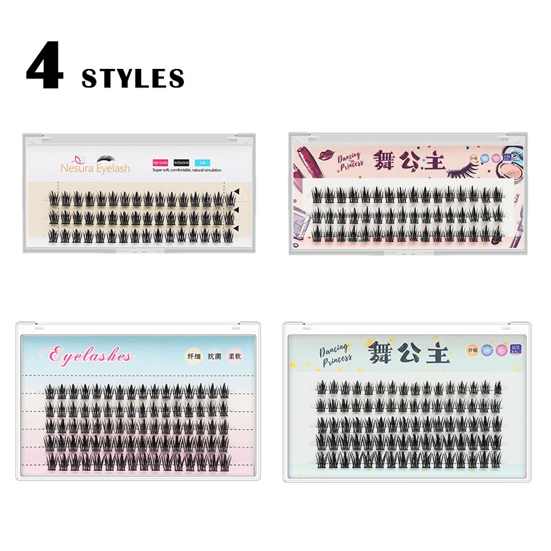 Manga Lashes 3-rows Anime Lashes Natural False Eyelashes Eyelash Extension Soft Fake Eyelashes Lash Clusters Eyelashes