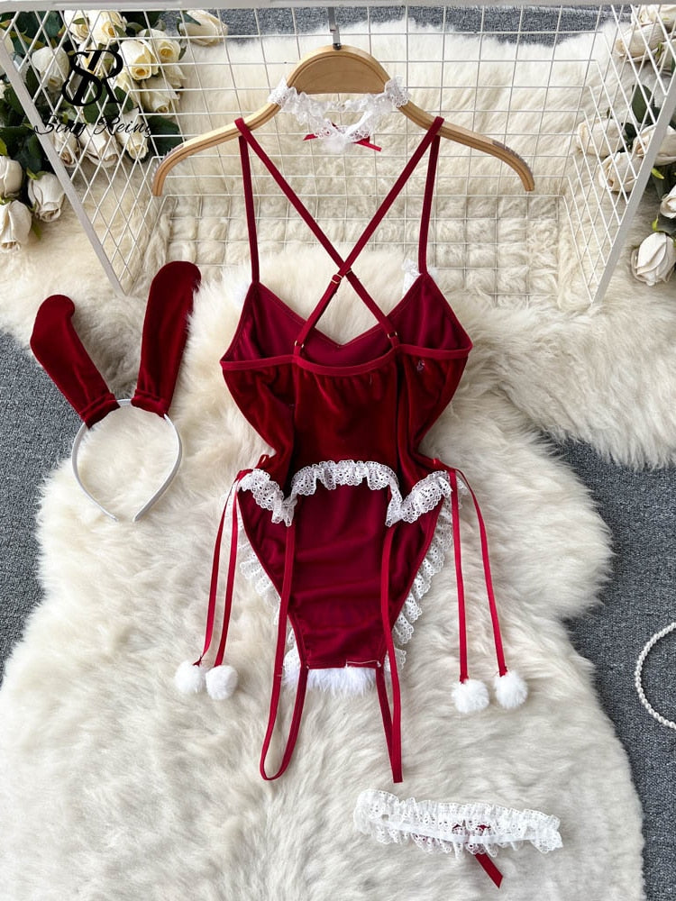 Velvet Sexy Slim Rompers Women Fashion Sleeveless Sweet Short Playsuits Ladies Cosplay Y2K Backless Bodysuits