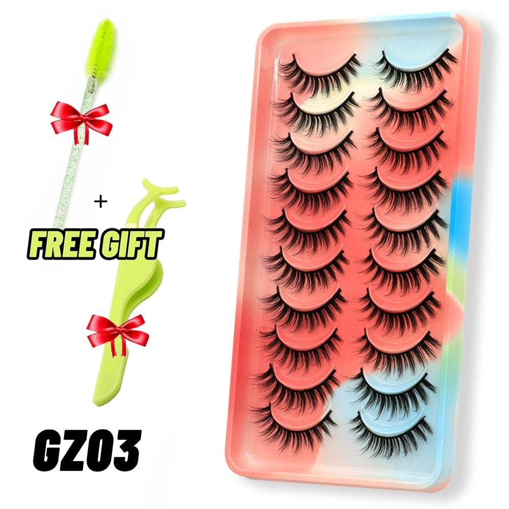 Dramatic False Eyelashes Cosplay 5/10 Pair 3D Mink Eyelashes Natural False Eyelashes
