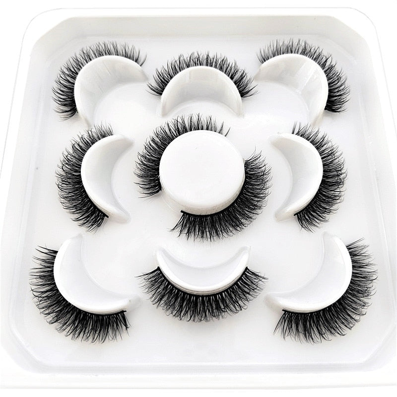 DD Curl 10-23mm Lashes 3D Mink Eyelashes Reusable Fluffy Strip Lashes eyelashes extensions