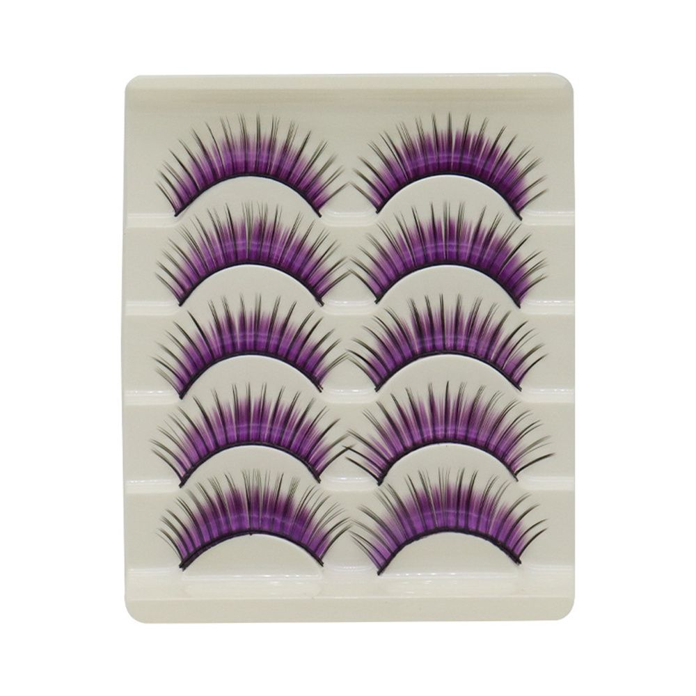 5Pairs Coulorful 3D Mink DD Curl Russian Colorful False Eyelashes Reusable Fluffy Natural Super Volume