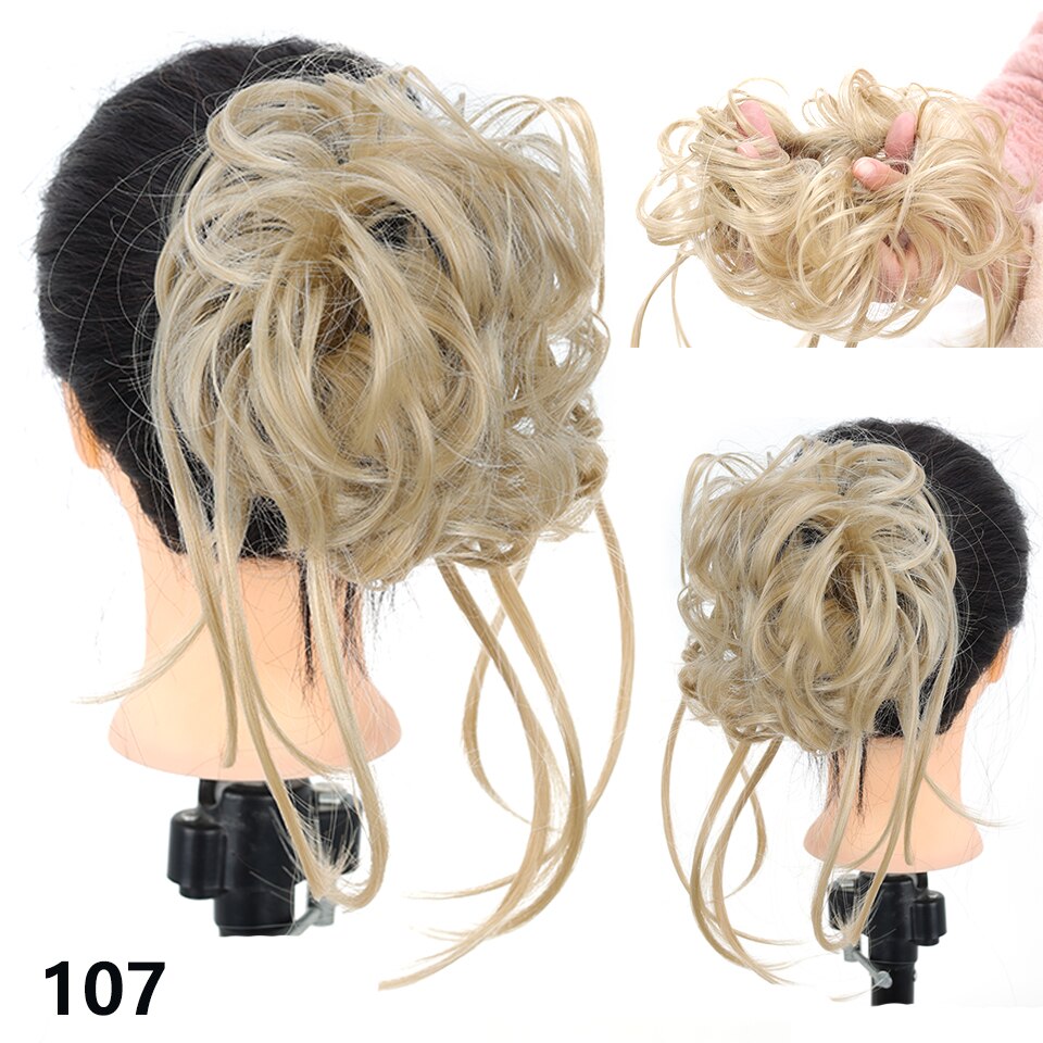 Synthetic Claw Chignon Clip in Hair Bun Messy Curly Hair Hairpieces Natural Wavy Curly Combs add Hair Volume for Women