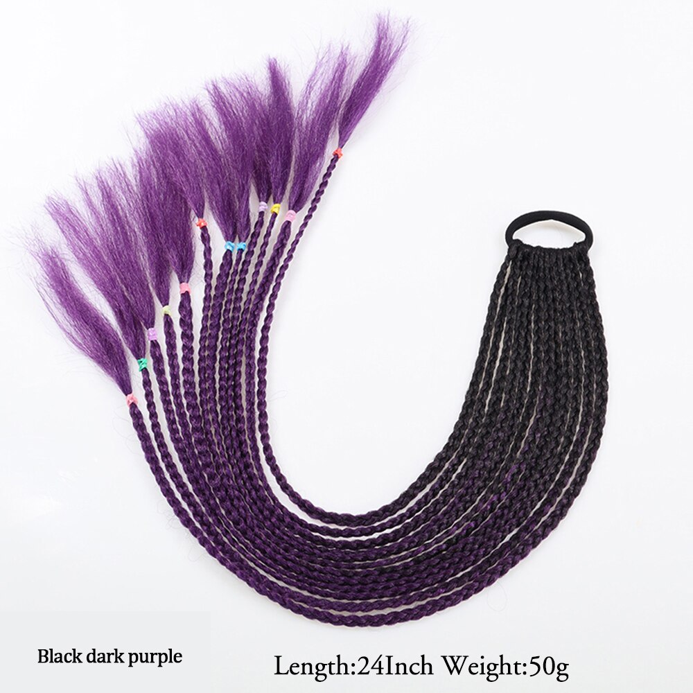 Synthetic Heat Resistant Braided Fishtail Fishbone Drawstring Ponytail Hairpiece Blonde Hair Extensions For Woman