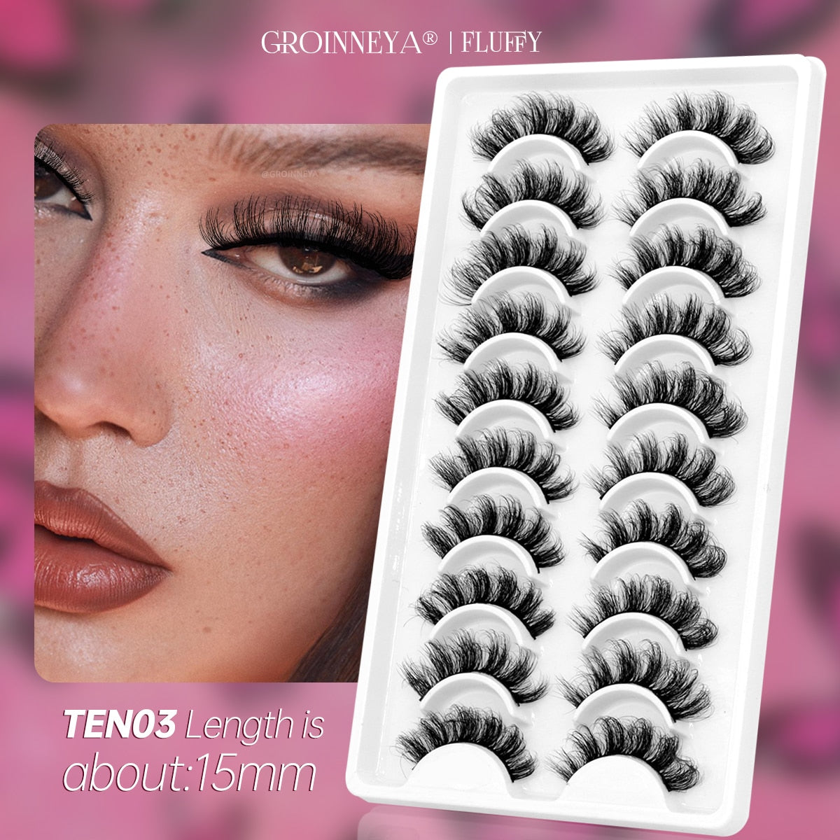 10 Pairs Natural False Eyelashes Fake Lashes Long 3d Mink Lashes Extension Eyelash Mink Eyelashes