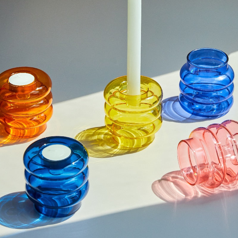 Dual Purpose Candlestick Taper Candle Holders Tealight Candlesticks for Home Decoration Party Vase Table Centerpiece