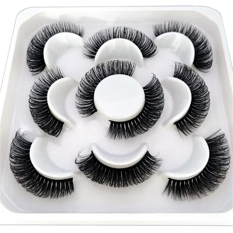 DD Curl 10-23mm Lashes 3D Mink Eyelashes Reusable Fluffy Strip Lashes eyelashes extensions