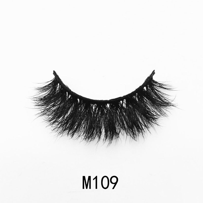 Handmade Mink Eyelashes 3D Curl Winged Natural Realistic Messy End Eye Elongated Thick False Eyelashes Soft Fake Eyelashes
