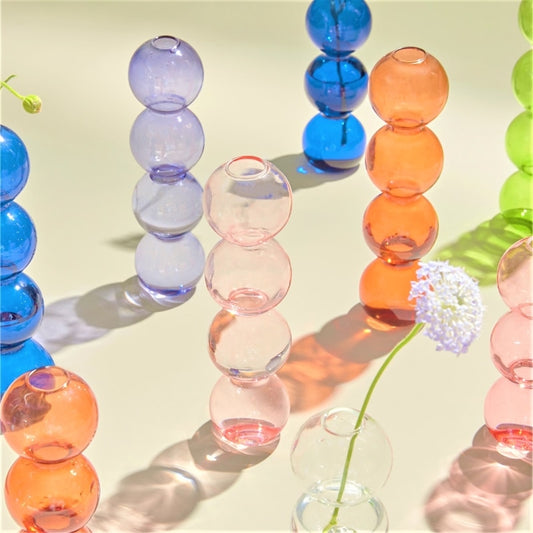 Nordic Creative Glass Bubble Vase Flower Arrangement Spherical Art Flower Ornaments Vases Decoration Home Gift