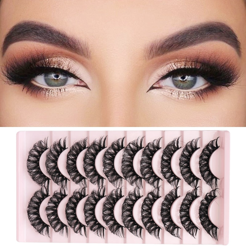 Fluffy Mink Lashes Russian Strip Lashes False Eyelashes Russian Volume Lashes