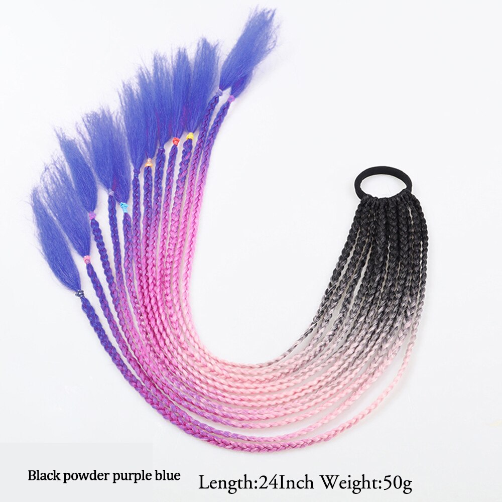 Synthetic Heat Resistant Braided Fishtail Fishbone Drawstring Ponytail Hairpiece Blonde Hair Extensions For Woman
