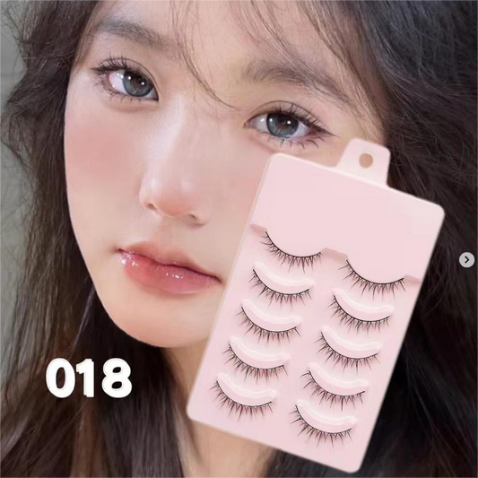 Natural 5 Pairs Lashes Wispy False Eyelashes Korean Style Soft Manga