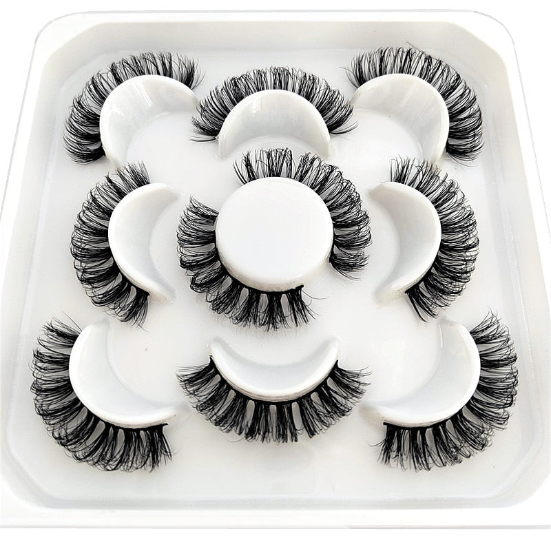 DD Curl 10-23mm Lashes 3D Mink Eyelashes Reusable Fluffy Strip Lashes eyelashes extensions