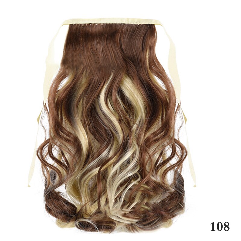 Concubine Synthetic Strappy Ponytail Hair Extensions False Tail Natural Hair Clip Horse tail Curly Organic For Women Wig