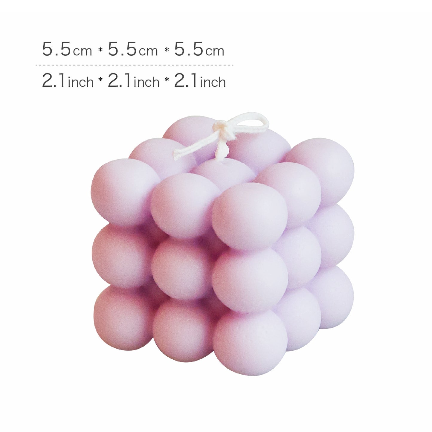 Small Bubble Cube Candle Soy Wax Aromatherapy Scented Candles Relaxing 1PC