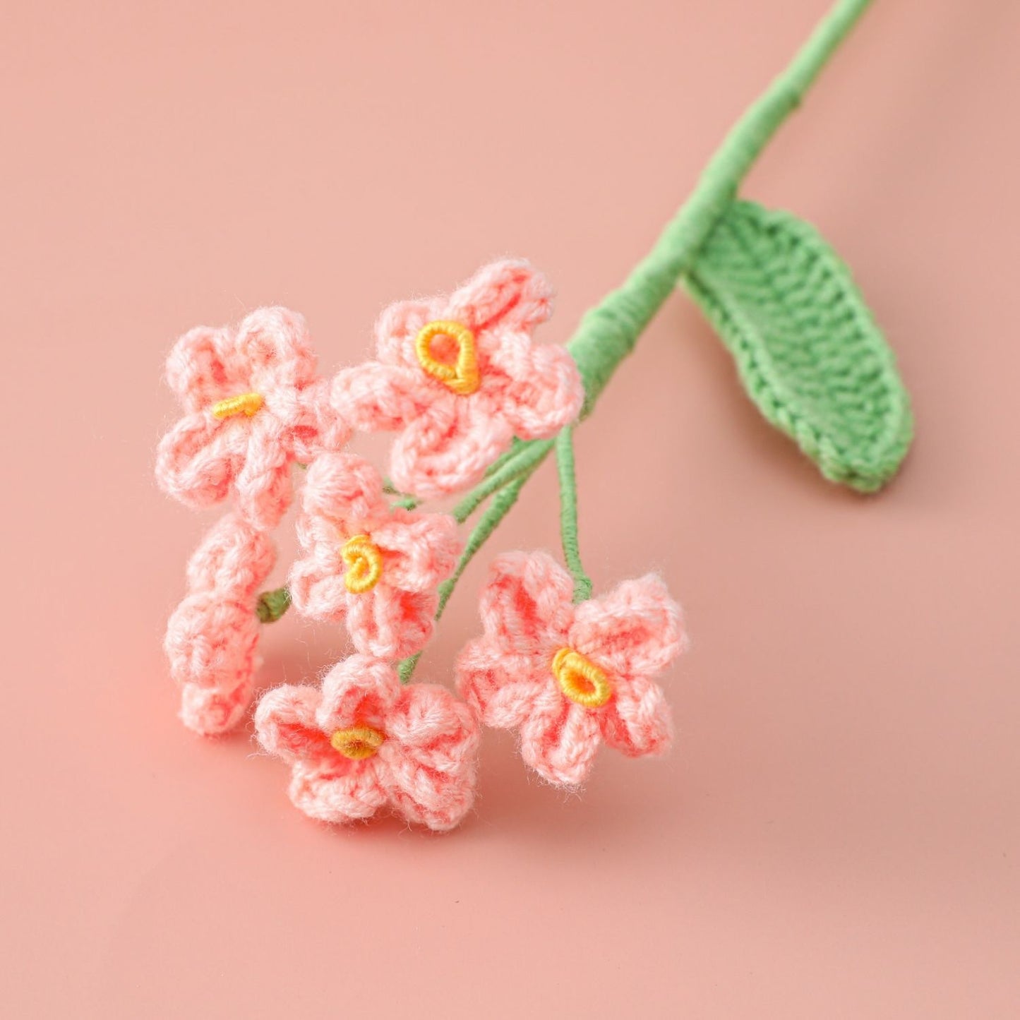 Knit Flower Lily Tulips Fake Flowers Bouquet Decoration Hand-woven Home Decorate Creative Knitting Flowers