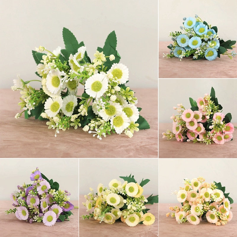 1PC Artificial Flowers Real Touch Artificial Moth Orchid Butterfly Peony Daisy For Home Table Wedding Festival Decoration