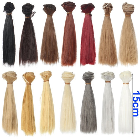 5cm 15cm 25cm Black Gold Brown Khaki White Grey Color Short Straight Doll Hair for Forehead Bangs Doll Hairs