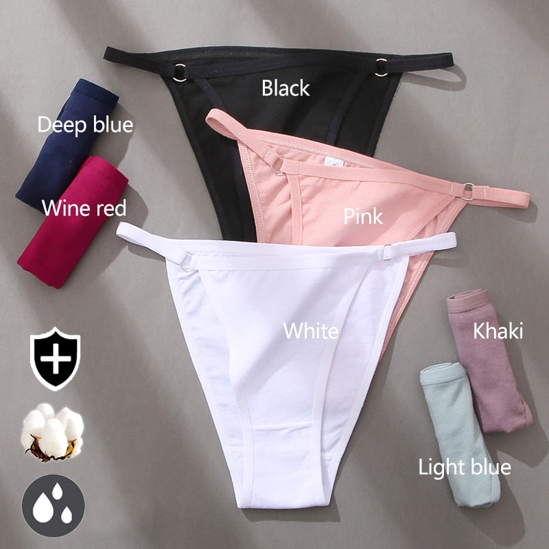 3Pcs/set Women Cotton Panties Low Waist Bikini Briefs M-2XL Ladies Underwear Female Soft Solid Underpants Lingerie