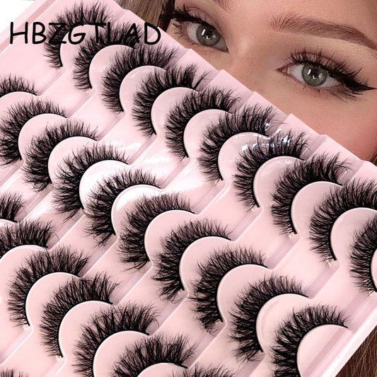 20 pairs 3D Mink Eyelashes Thick Natural False Eyelashes Crisscross Fake Eyelashes