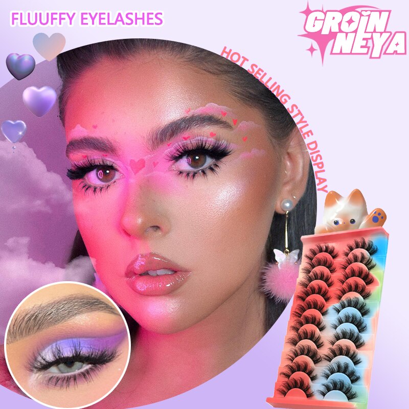 Dramatic False Eyelashes Cosplay 5/10 Pair 3D Mink Eyelashes Natural False Eyelashes