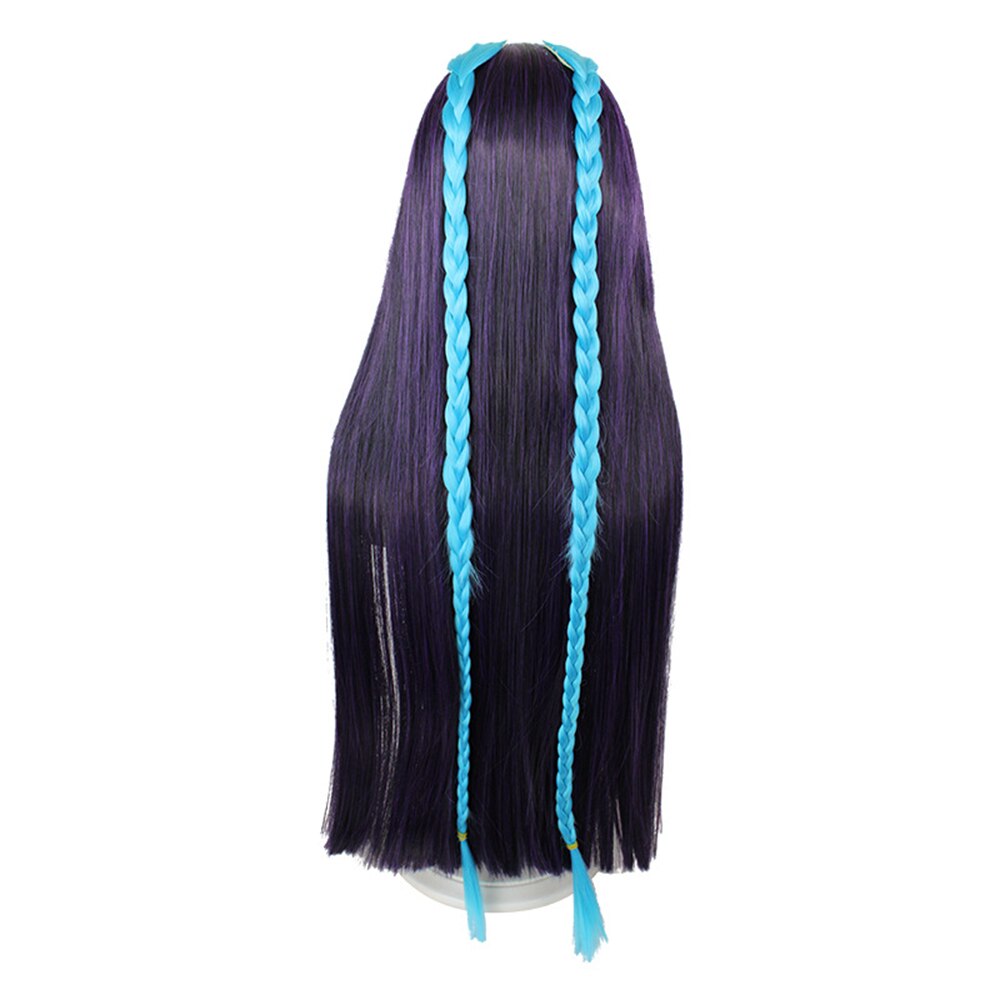 Genshin Impact Yun Jin Long Wig With Braids Cosplay Costume Long Straight Hair With Bangs Synthetic Wig Halloween Party Wig