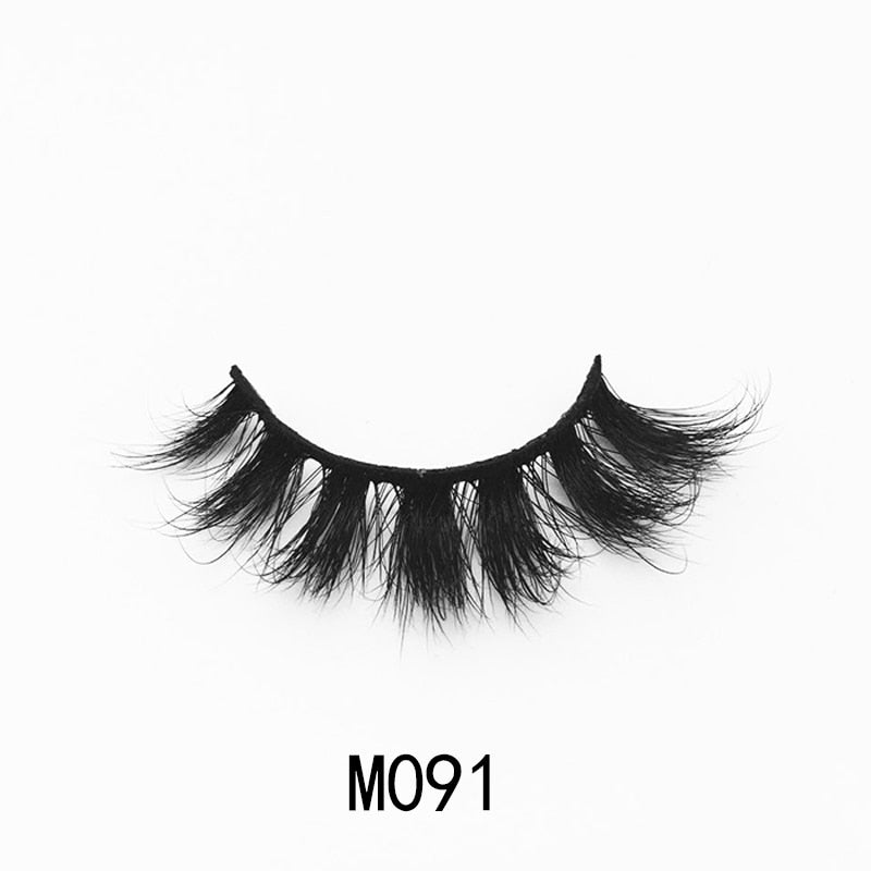 Handmade Mink Eyelashes 3D Curl Winged Natural Realistic Messy End Eye Elongated Thick False Eyelashes Soft Fake Eyelashes