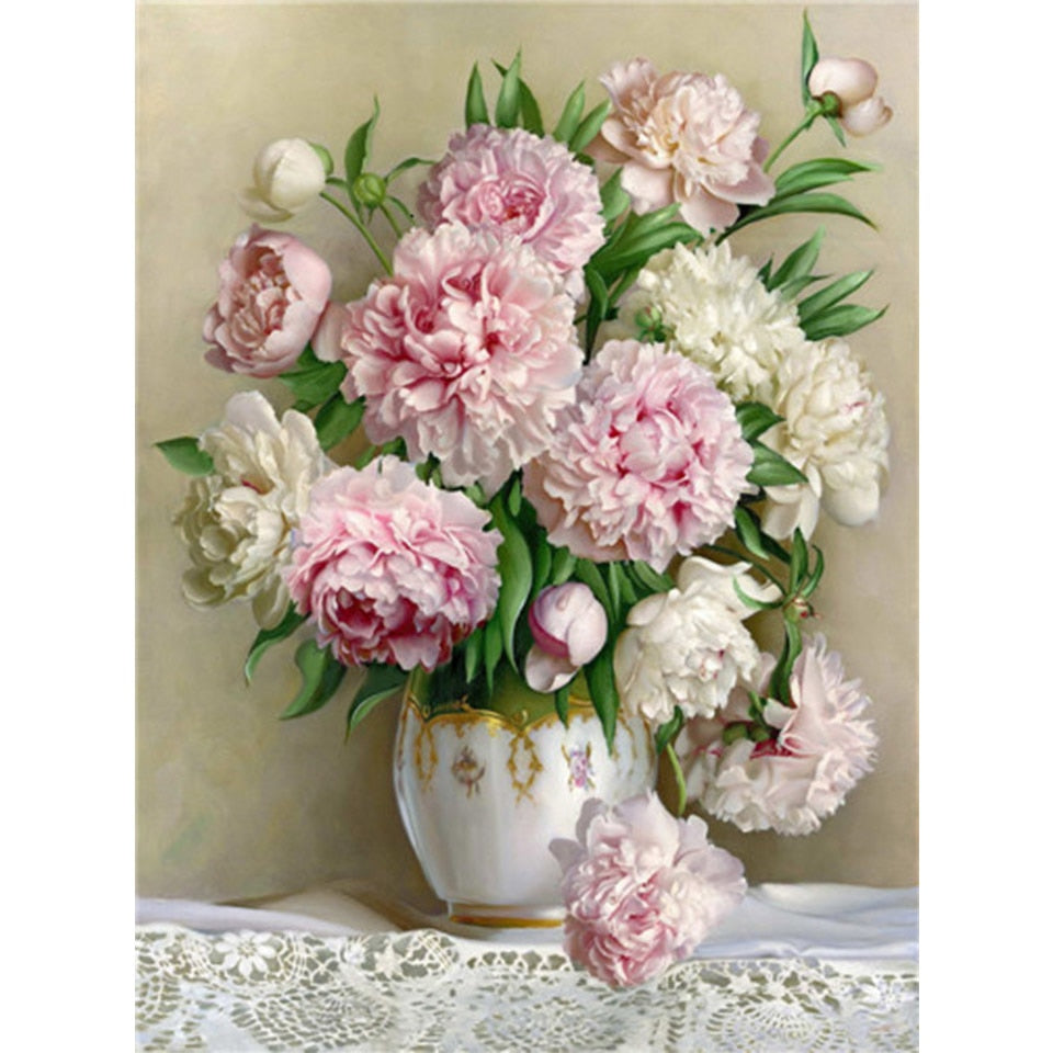 Diamond painting 5D Flower Diamond Mosaic Full Round Diamond  Embroidery DIY Rhinestone Cross stitch Home Decor Diamond painting