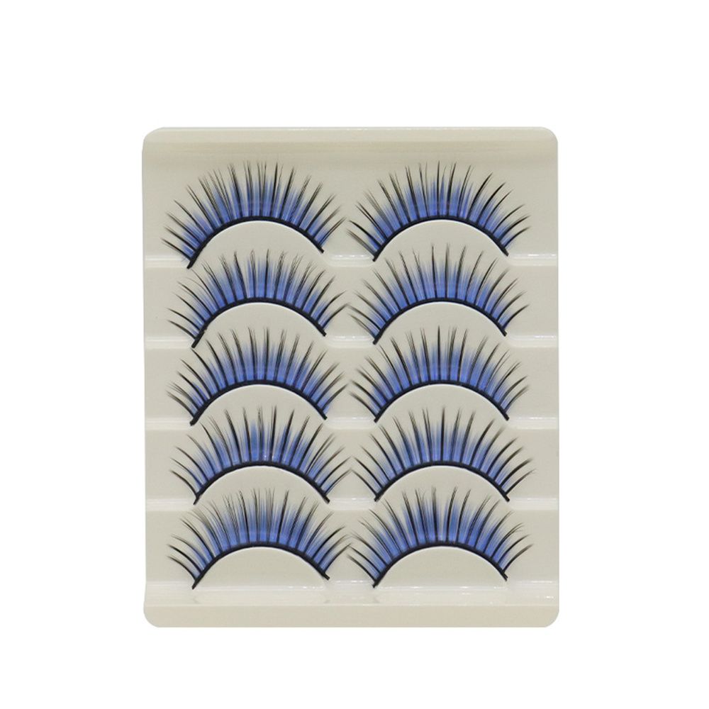5Pairs Coulorful 3D Mink DD Curl Russian Colorful False Eyelashes Reusable Fluffy Natural Super Volume