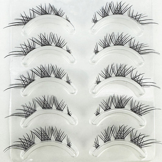 5Pairs Cat Eye Lashes Natural long Faux Mink Eyelashes Winged End Eye Elongated Eyelashes Fake Lashes Eyelash Extension