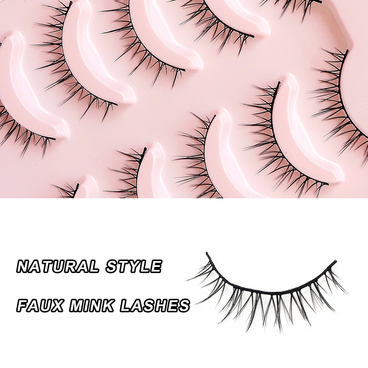 Manga Lashes 5pairs Natural Lashes 19 Styles of False Eyelashes Faux Cils Anime Lashes Soft  Daily Dating Lashes