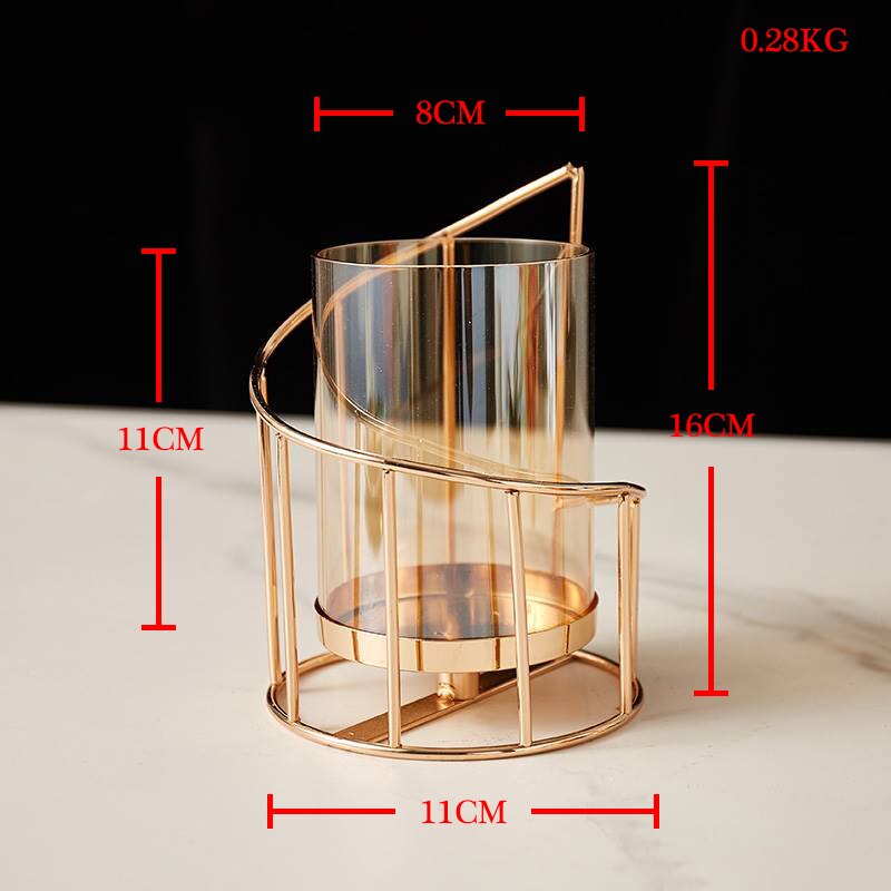European Metal Crystal Candle Lantern Gold Candle Holders Wedding Center Table Candlesticks Parties Home Decor