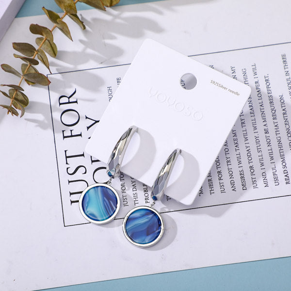 Delicate Blue cat eye earrings